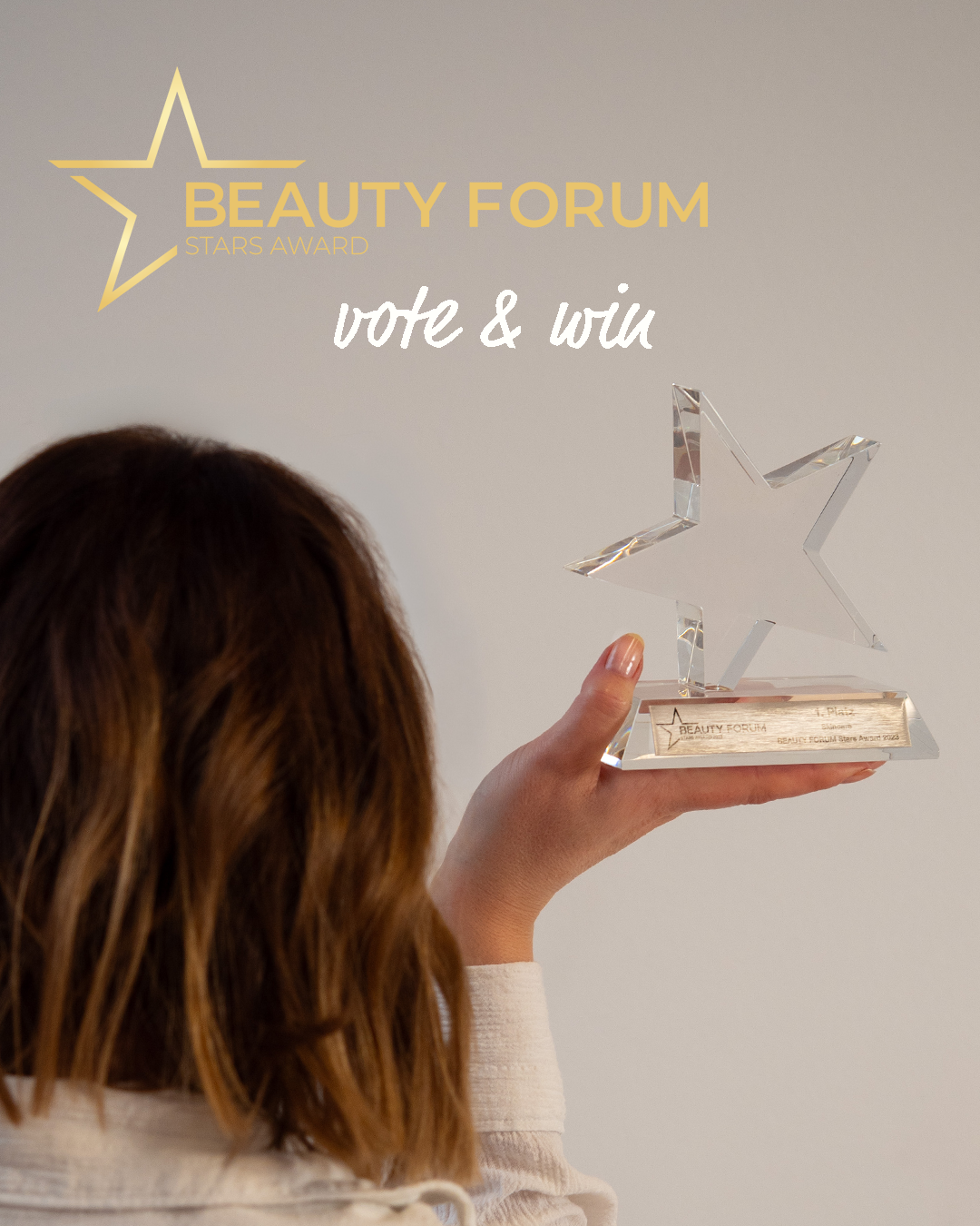 Woman with Award