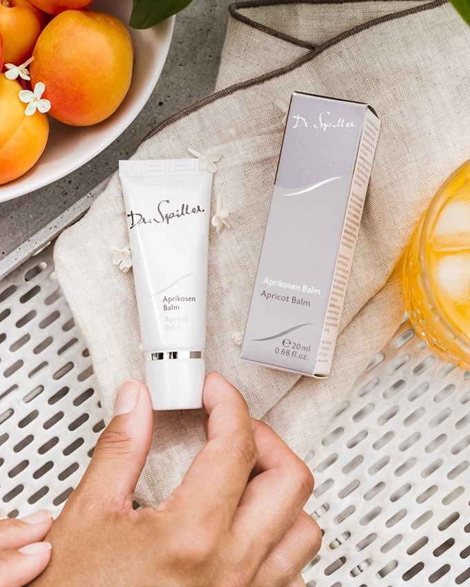 Apricot Balm Tube decoratively placed