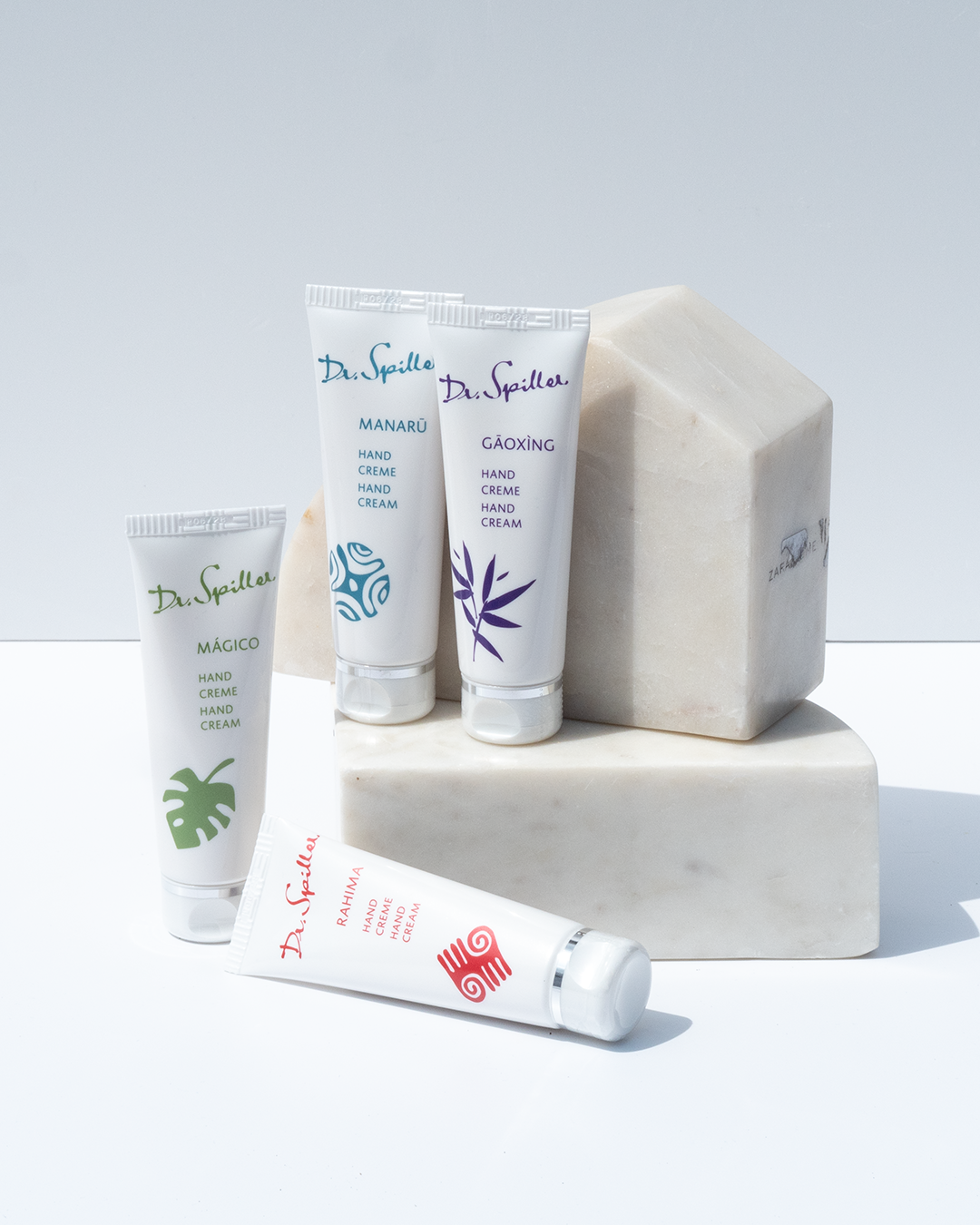 vier kleine handcreams