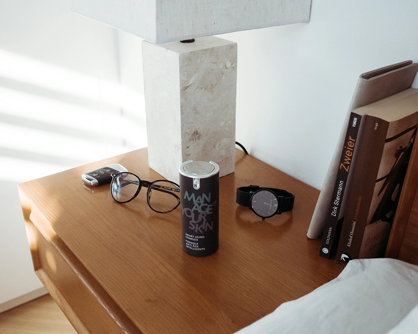 Smart Aging Complex on a bedside table