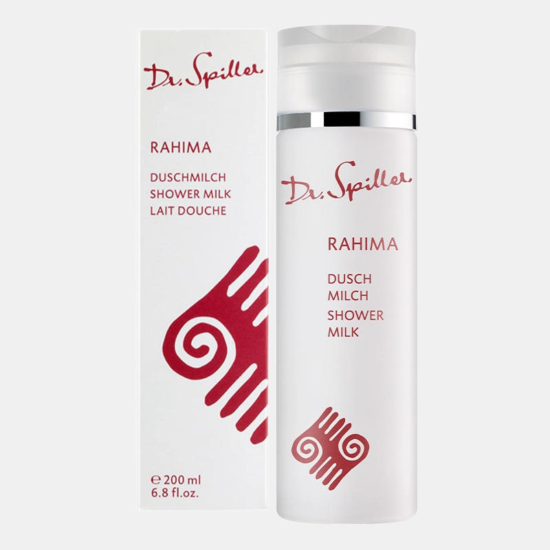 RAHIMA Duschmilch RAHIMA Duschmilch von Biomimetic Skincare – 200ml Pumpspender & Verpackung