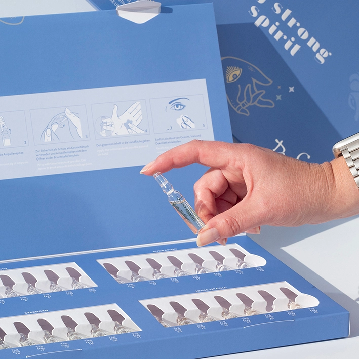 Dr. Spiller Xmas24 Ampullen Set geöffnet