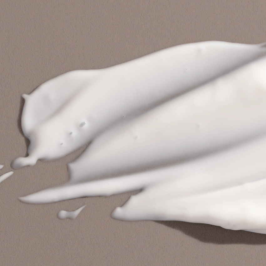 Nahaufnahme Textur - Hydrating Bodylotion weiße Cremetextur